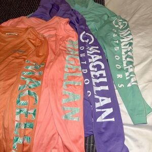 Magellan Outdoors Vibrant Long Sleeve Collection LOT OF 4 size XS